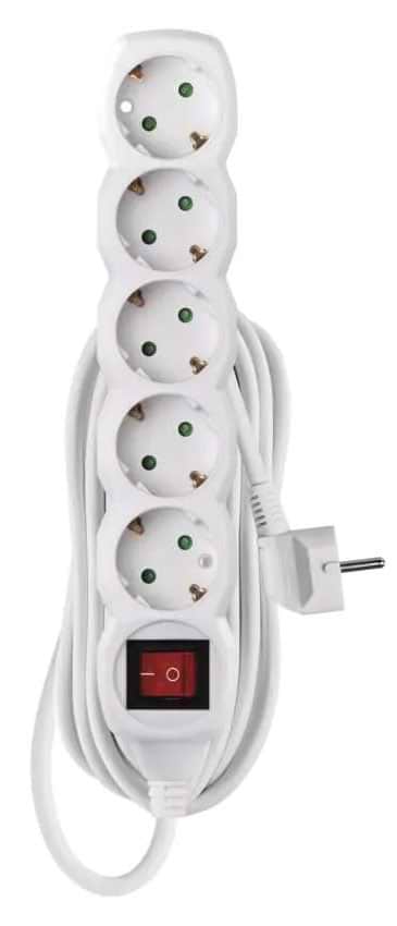 Фото - Удлинитель 220В EMOS P1525R, 5 розетки, 5м. Фото - Удлинитель 220В EMOS P1525R, 5 розетки, 5м.