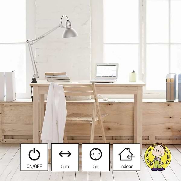 Фото - Удлинитель 220В EMOS P1525R, 5 розетки, 5м.