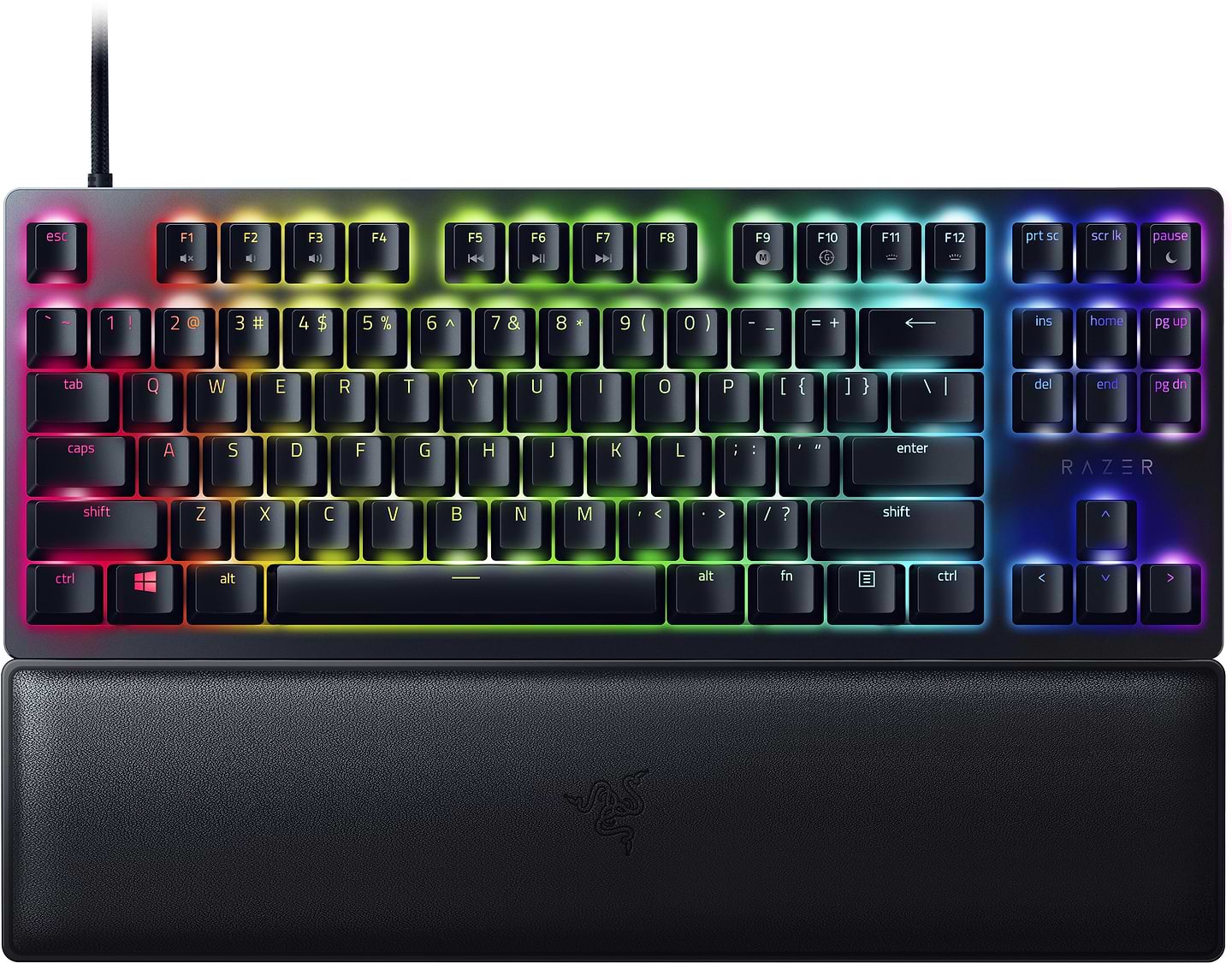 Клавиатура проводная игровая Razer Huntsman V2 Tenkeyless Purple Optical Switch RU (RZ03-03941400-R3R1) - Фото 1
