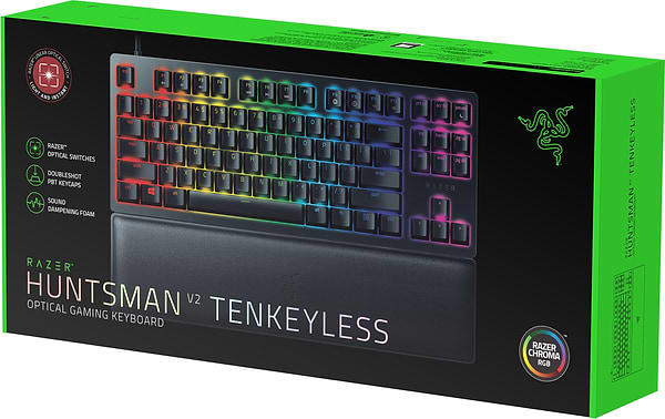 Фото - Клавіатура дротова ігрова Razer Huntsman V2 Tenkeyless Red Optical Switch RU (RZ03-03940800-R3R1)