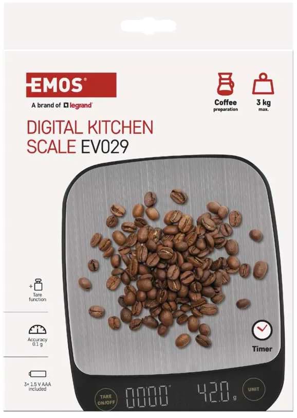 Фото - Весы кухонные EMOS цифровые EV029, черные.