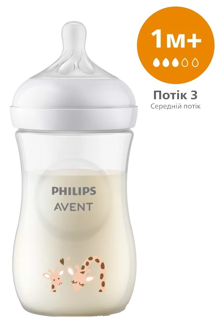 Пляшка для годування Philips AVENT Natural природний потік, 260 мл., 1 шт. (SCY903/66) - Фото 1