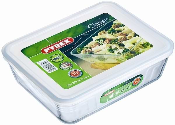 Фото - Форма для приготування Pyrex 243P000Форма/250X200мм/2,6л прям. з криш