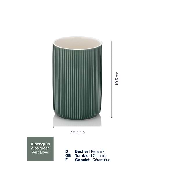 Фото - Органайзер для ванной комнаты Kela Ava зеленые альпы 10.5х7.5 см (24416)