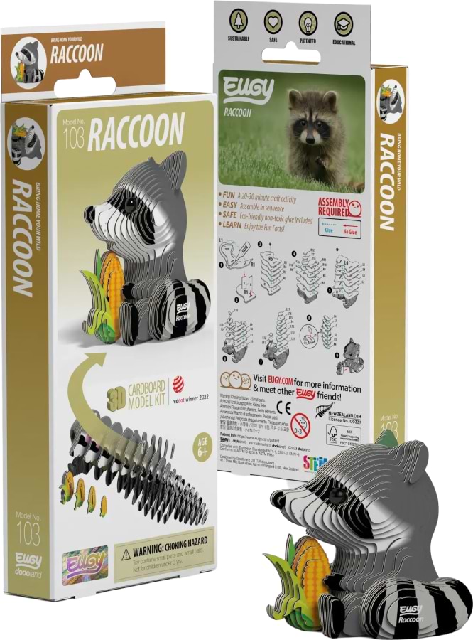 3D пазли EUGY Зоопарк: Єнот (XEG-103)