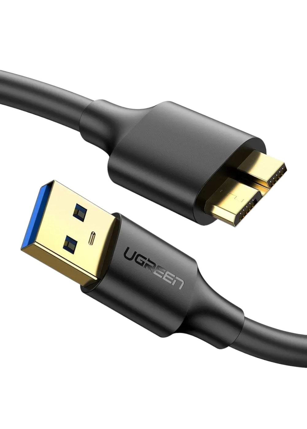 Кабель синхронізації даних UGREEN US130 USB 3.0 A Male to Micro USB 3.0 Male 1m Black (10841) - Фото 1
