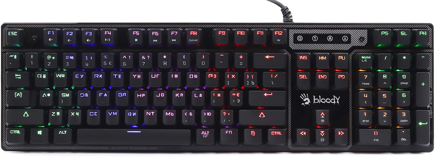Клавиатура проводная игровая Bloody B750N  (Black) - Фото 1