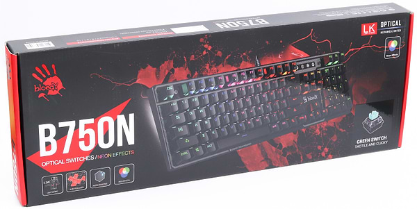 Фото - Клавиатура проводная игровая Bloody B750N  (Black)