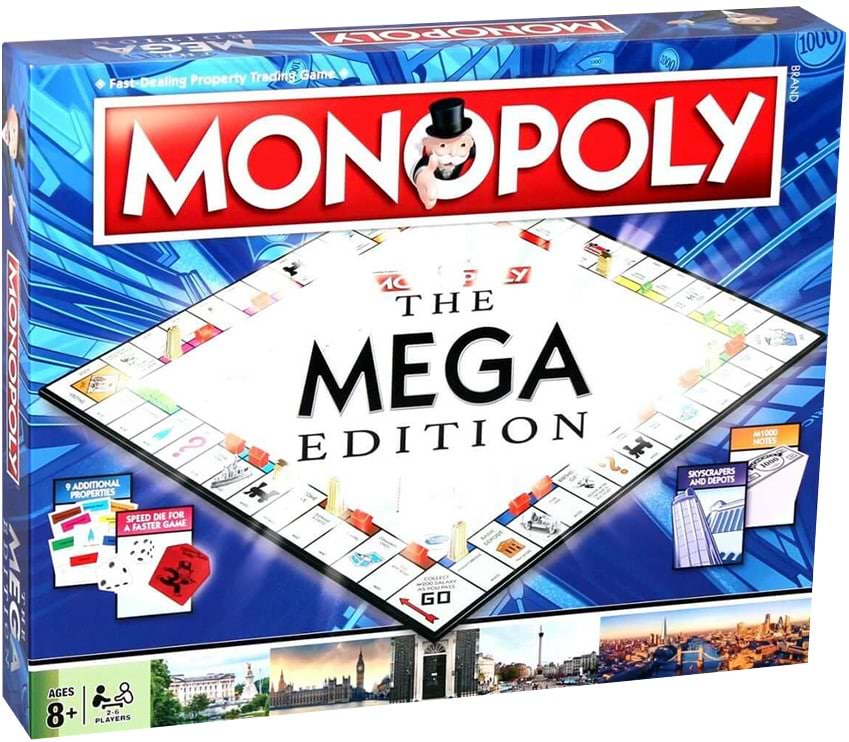 Настільна гра стратегічна (8+) Winning Moves Monopoly The Mega Edition (2459) - Фото 1