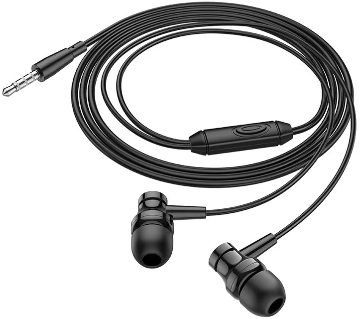 Наушники вкладыши проводные BOROFONE BM67 Talent universal earphones with mis Black (6974443382891)