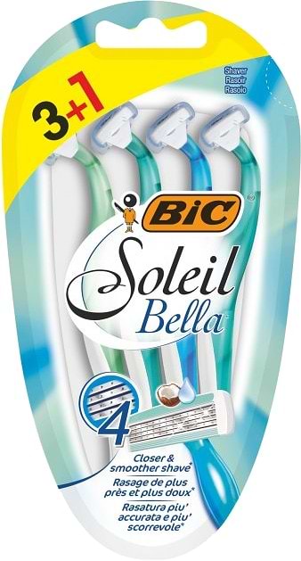 Станок женский одноразовый BIC Soleil Bella 3+1 шт. (​3086123220546) - Фото 1