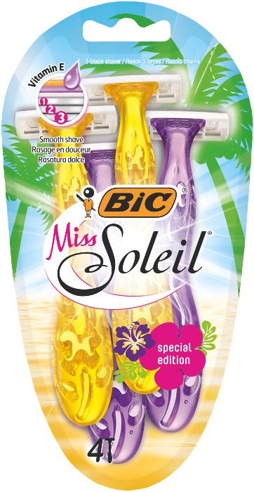 Станок жіночий одноразовий BIC Miss Soleil Tropical 4 шт. (3086123493049)