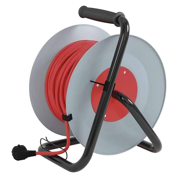 Фото - Удлинитель 220В EMOS на катушке EMOS P09225M 4 розетки, 25 м, резина