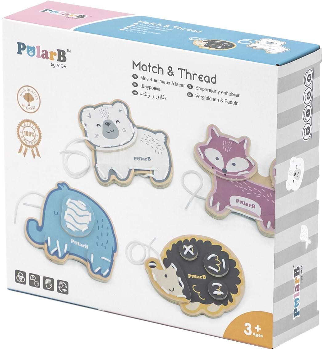 Настільна гра (3-4 роки) Viga Toys Звірятка 4 шт. (44044)