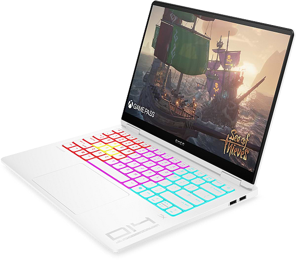 Фото - Ноутбук игровой HP OMEN Transcend 14-fb1001ua (C3UL1EA) Ceramic White