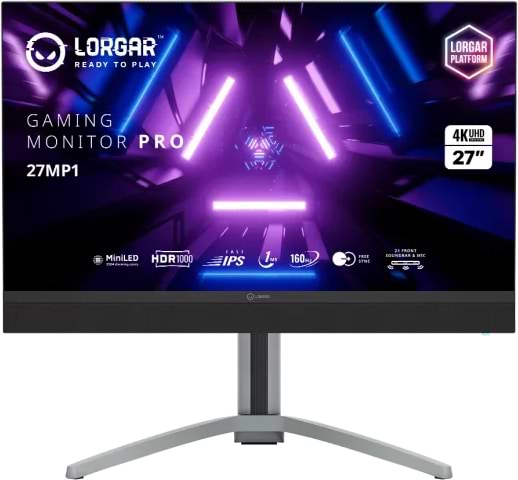 Монитор игровой Lorgar 27MP1 UHD MiniLED 1ms IPS 160Hz (LRG-27MP1U160-GY) - Фото 1