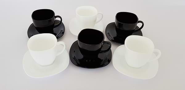 Фото - Сервиз чайный Luminarc Carine Black&White 6х220 мл (D2371)