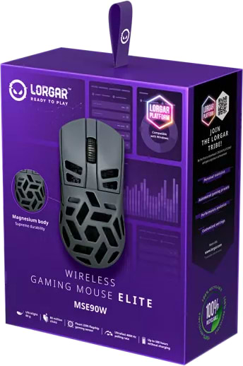 Фото - Миша бездротова ігрова Lorgar Elite MSE90W Wireless Gaming Mouse Elite Dark Grey (LRG-MSE90W-DG)