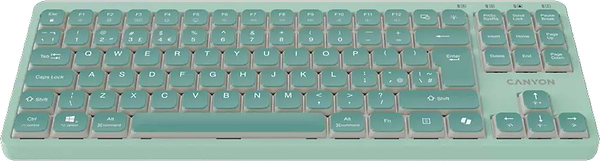 Фото - Клавіатура дротова Canyon OnType 10 TKL Mechanical Silent Low-profile Green (CNS-HKB10GR)