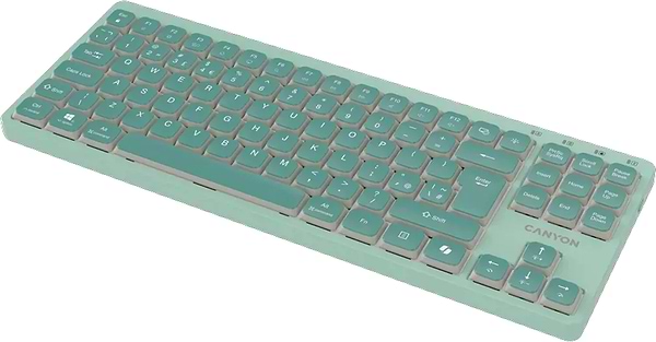 Фото - Клавіатура дротова Canyon OnType 10 TKL Mechanical Silent Low-profile Green (CNS-HKB10GR)