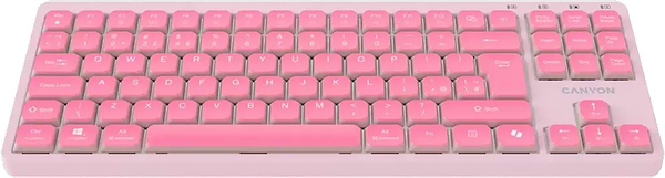 Фото - Клавіатура дротова Canyon OnType 10 TKL Mechanical Silent Low-profile Pink (CNS-HKB10P)