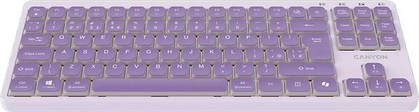 Фото - Клавіатура дротова Canyon OnType 10 TKL Mechanical Silent Low-profile Violet (CNS-HKB10V)
