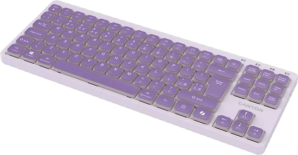 Фото - Клавіатура дротова Canyon OnType 10 TKL Mechanical Silent Low-profile Violet (CNS-HKB10V)