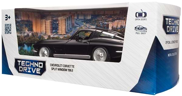Фото - Коллекционный легковой транспорт TechnoDrive CHEVROLET CORVETTE SPLIT WINDOW 1963 (250411U)