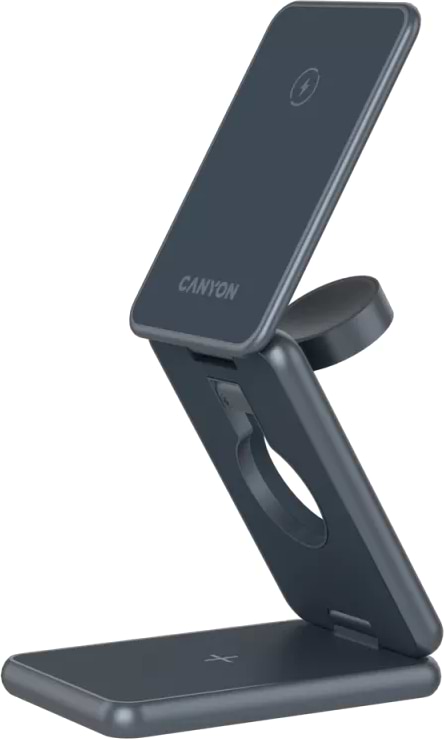 Фото - Беспроводное зарядное устройство Canyon OnCharge 309 15W 3in1 Metal (CNS-WCS309M)