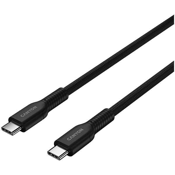 Фото - Кабель Canyon OnWire 60CL C-C 60W COLOR Braided 1m Black (CND-CCAP60AB10B)