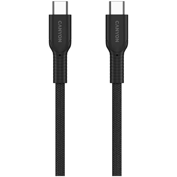 Фото - Кабель Canyon OnWire 60CL C-C 60W COLOR Braided 1m Black (CND-CCAP60AB10B)