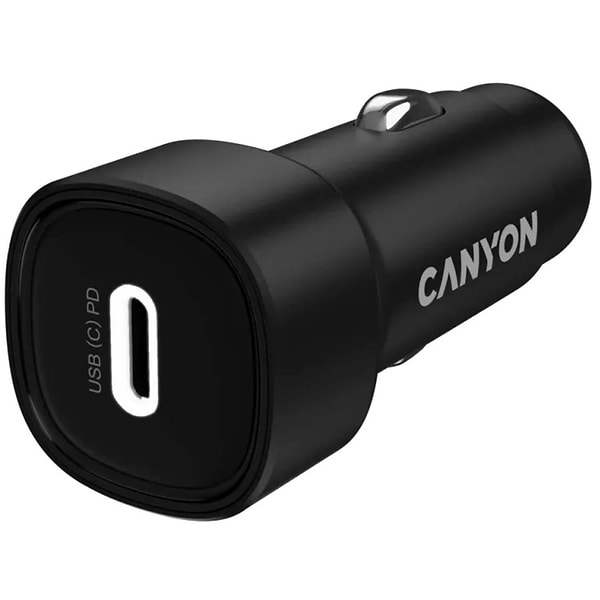Фото - Автомобильное зарядное устройство Canyon OnDrive 30 PD 30W USB-C Black (CNE-CCABR2C)