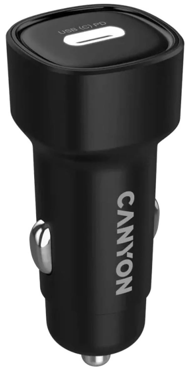 Фото - Автомобильное зарядное устройство Canyon OnDrive 30 PD 30W USB-C Black (CNE-CCABR2C)