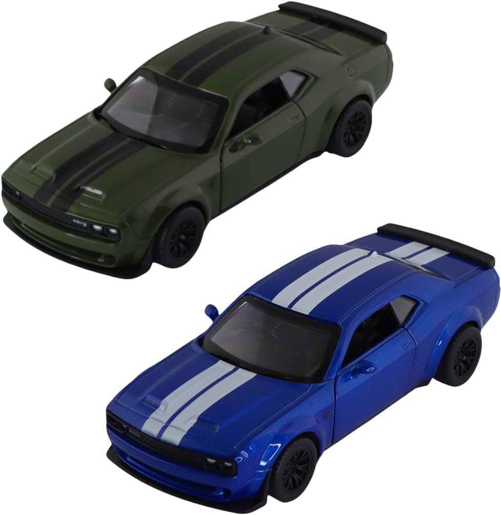 Колекційний легковий транспорт TechnoDrive DODGE CHALLENGER SRT JAILBREAK 2022 (синій, зелений) в асортименті (250949)