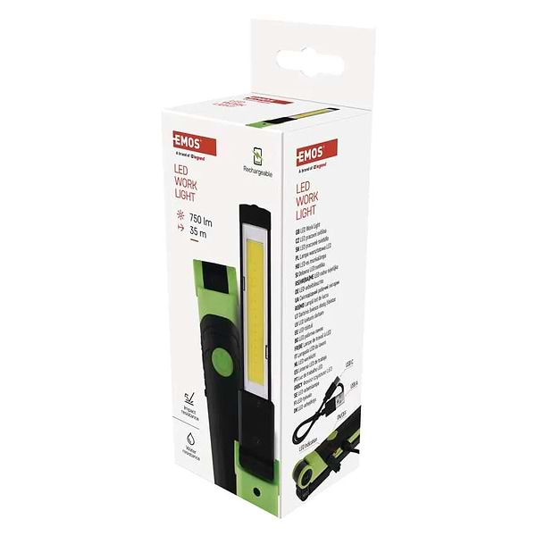 Фото - Фонарь EMOS LED P4540 750Lm Li-Ion 1800 мАч, ручн.резина+слой.