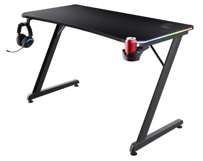 Стіл комп'ютерний Trust GXT 709W LUMINUS RGB Black (25184) - Фото 1