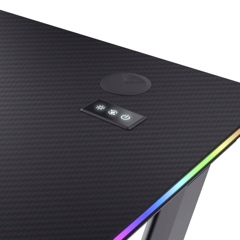 Фото - Стіл комп'ютерний Trust GXT 709W LUMINUS RGB Black (25184)