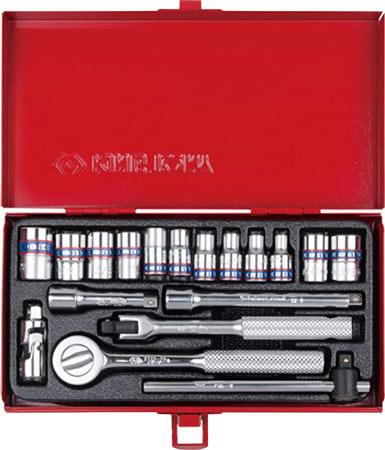 Набор торцевых головок KING TONY 1/4'' 18 шт. (2518MR)