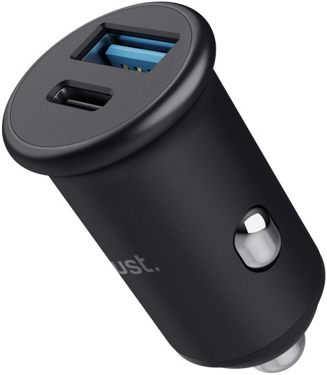 Фото - Автомобільний зарядний пристрій Trust Maxo 38Вт USB-A/USB-C PD, QC Black (25197)
