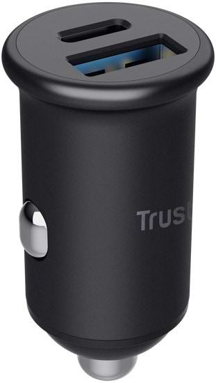 Фото - Автомобільний зарядний пристрій Trust Maxo 38Вт USB-A/USB-C PD, QC Black (25197)
