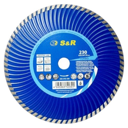 Диск алмазный S&R Meister Turbo 230x22.2 (252372230)