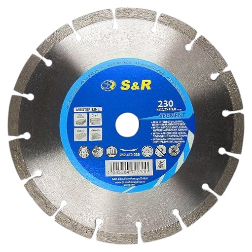 Диск алмазный S&R Meister Segment 230x22.2 (252472230)