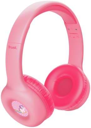 Фото - Наушники накладные беспроводные Trust Nouna Kids, Wireless, Mic, Pink (25274)