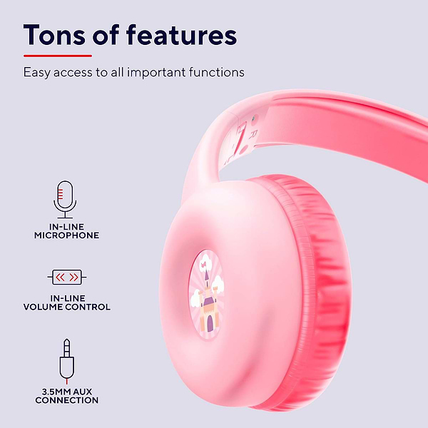 Фото - Наушники накладные проводные Trust Nouna Headphones mini-jack, Mic Pink (25277)