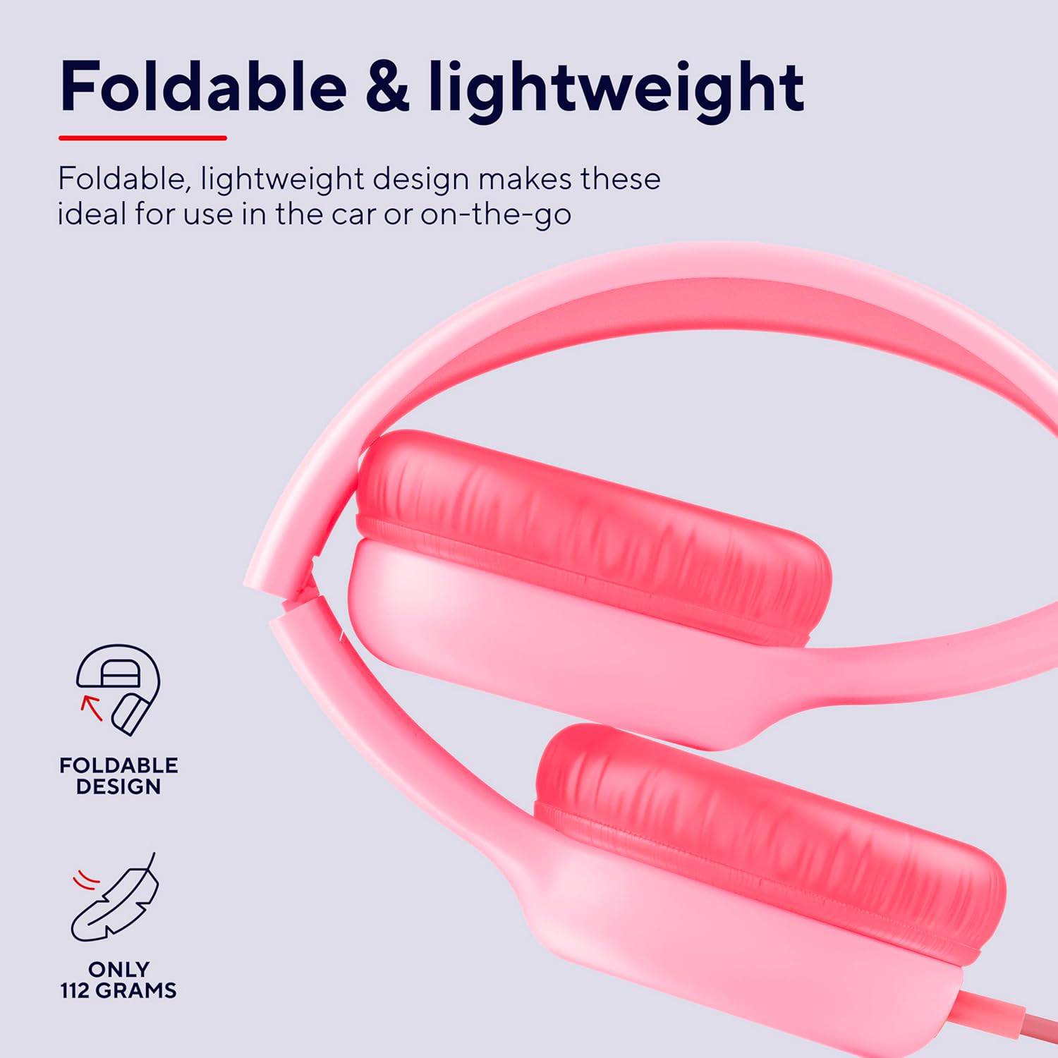 Фото - Наушники накладные проводные Trust Nouna Headphones mini-jack, Mic Pink (25277)