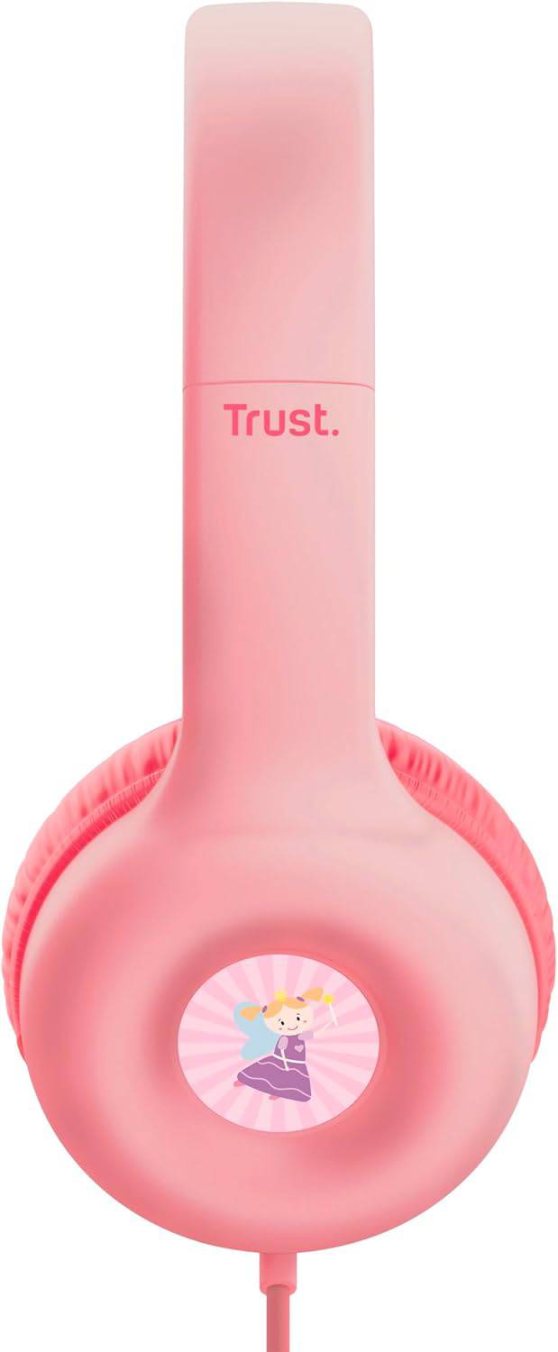 Фото - Наушники накладные проводные Trust Nouna Headphones mini-jack, Mic Pink (25277)