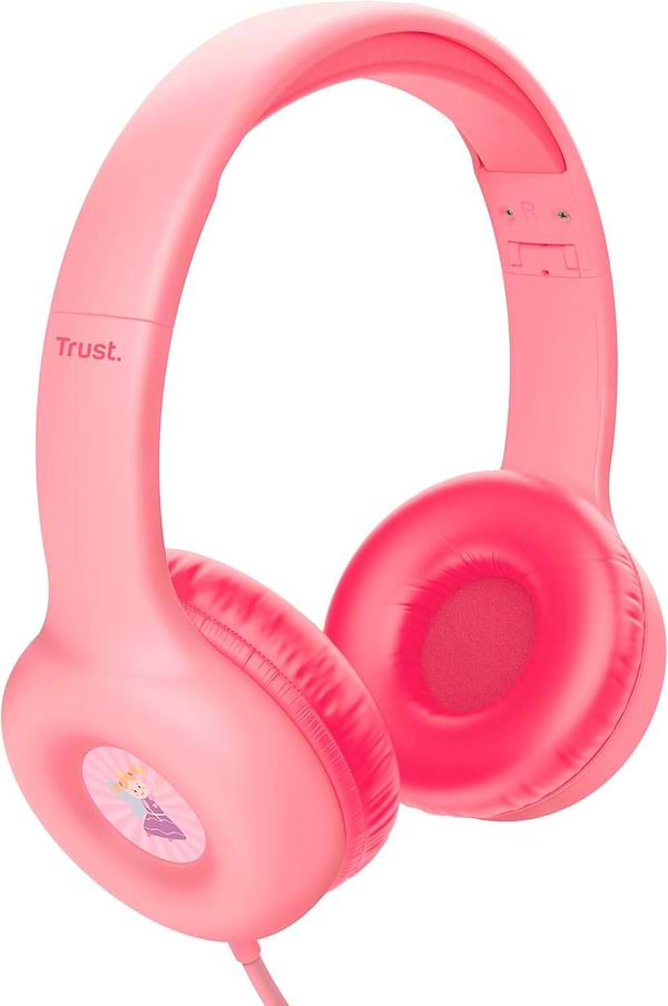 Фото - Наушники накладные проводные Trust Nouna Headphones mini-jack, Mic Pink (25277)