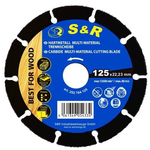 Диск алмазный S&R MULTI-MATERIAL 125x22.23 мм (252784125)