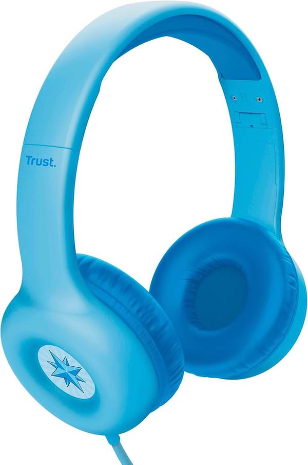Фото - Наушники накладные проводные Trust Nouna Headphones mini-jack, Mic Blue (25278)