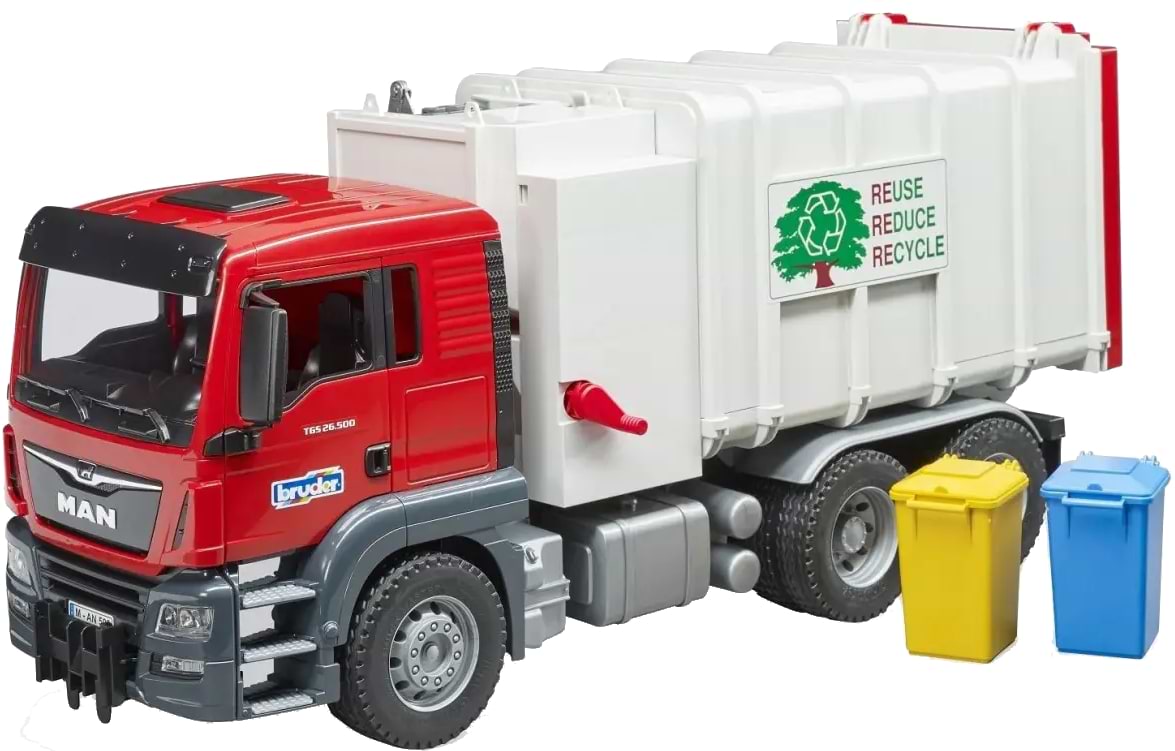 Наземная спецтехника BRUDER Мусоровоз MAN TGS (03761)